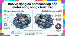 Bảo vệ động cơ nhờ cách lắp nắp motor song song chuẩn xác.