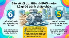 Bảo vệ tối ưu: Hiểu rõ `IP65 motor là gì` để tránh chập cháy.