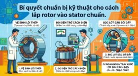 Bí quyết chuẩn bị kỹ thuật cho cách lắp rotor vào stator chuẩn.