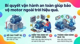 Bí quyết vận hành an toàn giúp bảo vệ motor ngoài trời hiệu quả.