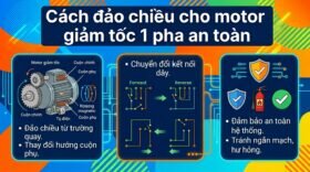 Cách đảo chiều cho motor giảm tốc 1 pha an toàn