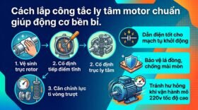 Cách lắp công tắc ly tâm motor chuẩn giúp động cơ bền bỉ.