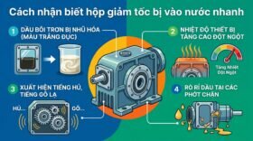 Cách nhận biết hộp giảm tốc bị vào nước nhanh