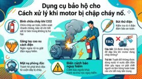 Dụng cụ bảo hộ cho Cách xử lý khi motor bị chập cháy nổ.