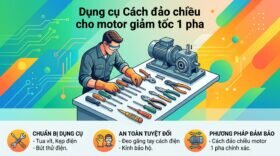 Dụng cụ Cách đảo chiều cho motor giảm tốc 1 pha