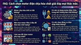 FAQ: Cách chọn motor điện chịu hóa chất giải đáp mọi thắc mắc.