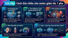 Giải đáp Cách đảo chiều cho motor giảm tốc 1 pha