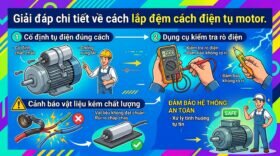 Giải đáp chi tiết về cách lắp đệm cách điện tụ motor.