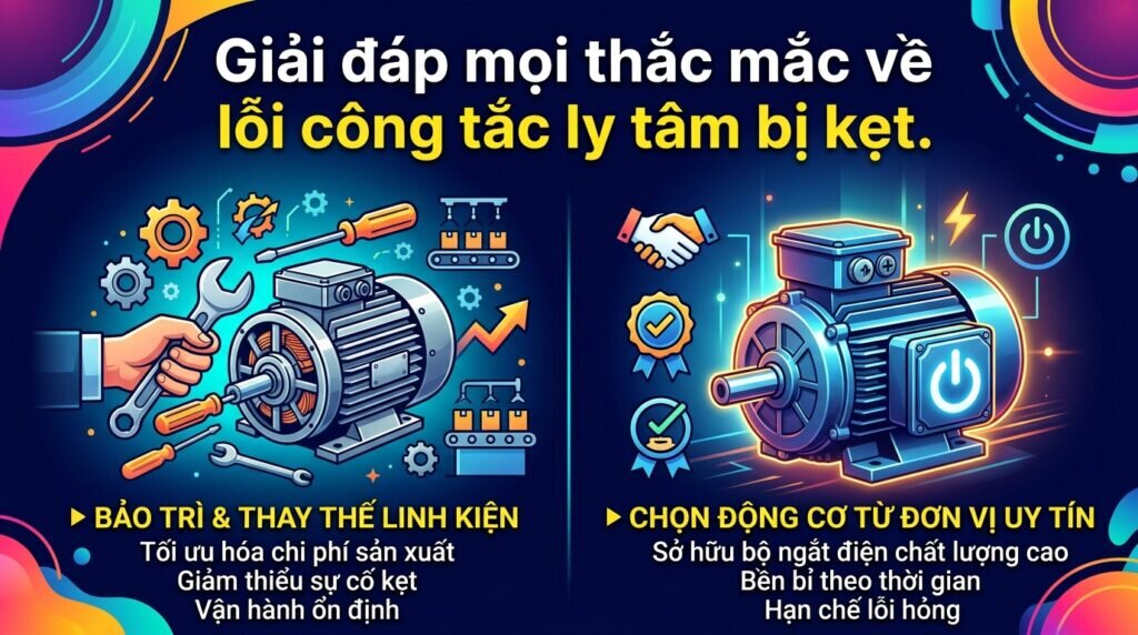 Giải đáp mọi thắc mắc về lỗi công tắc ly tâm bị kẹt.