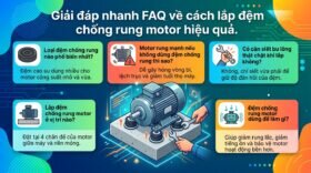 Giải đáp nhanh FAQ về cách lắp đệm chống rung motor hiệu quả.