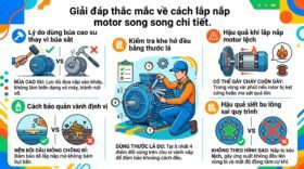 Giải đáp thắc mắc về cách lắp nắp motor song song chi tiết.