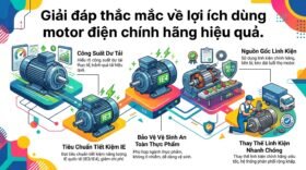 Giải đáp thắc mắc về lợi ích dùng motor điện chính hãng hiệu quả.