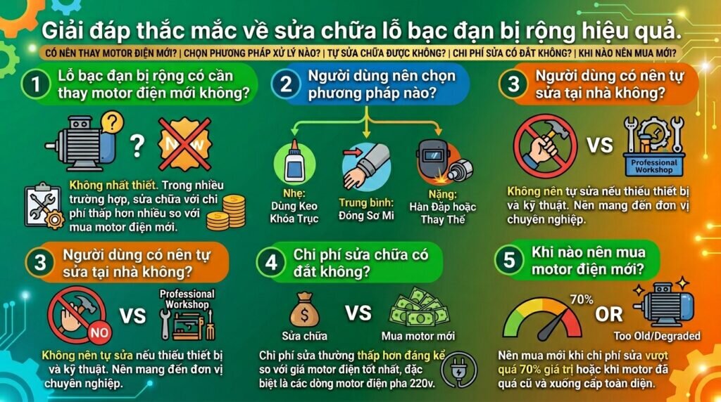 Giải đáp thắc mắc về sửa chữa lỗ bạc đạn bị rộng hiệu quả.