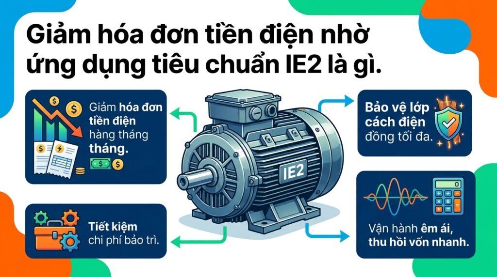 Giảm hóa đơn tiền điện nhờ ứng dụng tiêu chuẩn IE2 là gì.