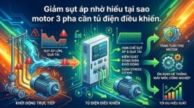 Giảm sụt áp nhờ hiểu tại sao motor 3 pha cần tủ điện điều khiển.