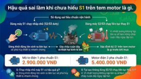 Hậu quả sai lầm khi chưa hiểu S1 trên tem motor là gì.