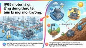 `IP65 motor là gì`: Ứng dụng thực tế, bền bỉ mọi môi trường.