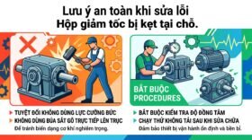 Lưu ý an toàn khi sửa lỗi Hộp giảm tốc bị kẹt tại chỗ.
