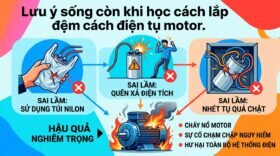 Lưu ý sống còn khi học cách lắp đệm cách điện tụ motor.