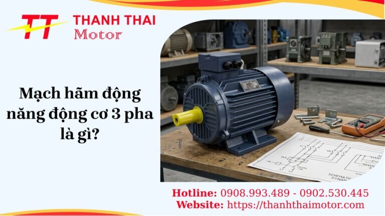 Mạch hãm động năng động cơ 3 pha chống cháy bảo toàn motor