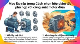Mẹo lắp ráp trong Cách chọn hộp giảm tốc phù hợp với công suất motor điện