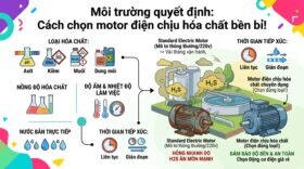 Môi trường quyết định: Cách chọn motor điện chịu hóa chất bền bỉ!