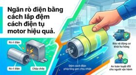 Ngăn rò điện bằng cách lắp đệm cách điện tụ motor hiệu quả.