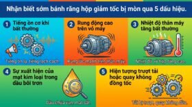 Nhận biết sớm bánh răng hộp giảm tốc bị mòn qua 5 dấu hiệu.