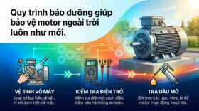 Quy trình bảo dưỡng giúp bảo vệ motor ngoài trời luôn như mới.