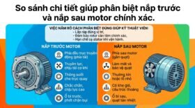 So sánh chi tiết giúp phân biệt nắp trước và nắp sau motor chính xác.