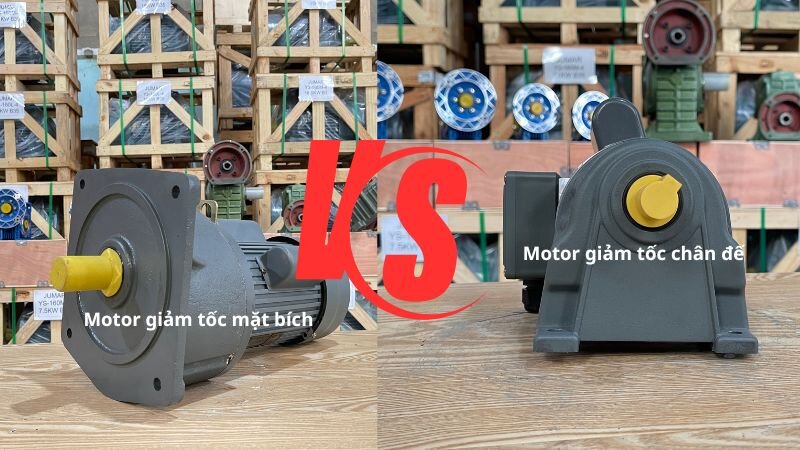 So sánh motor giảm tốc chân đế hay mặt bích.