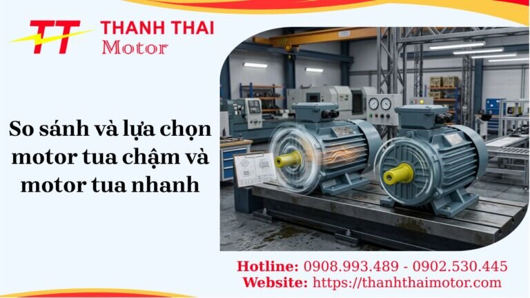 So sánh motor tua chậm và tua nhanh với bí quyết chọn đúng tải