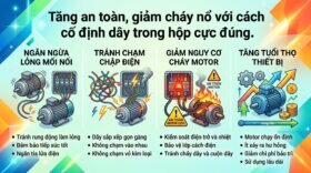 Tăng an toàn, giảm cháy nổ với cách cố định dây trong hộp cực đúng.