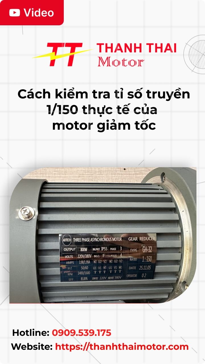 Thumb video hướng dẫn cách kiểm tra tỉ số truyền 1150 thực tế của motor giảm tốcVideo hướng dẫn cách kiểm tra tỉ số truyền 1150 thực tế của motor giảm tốc