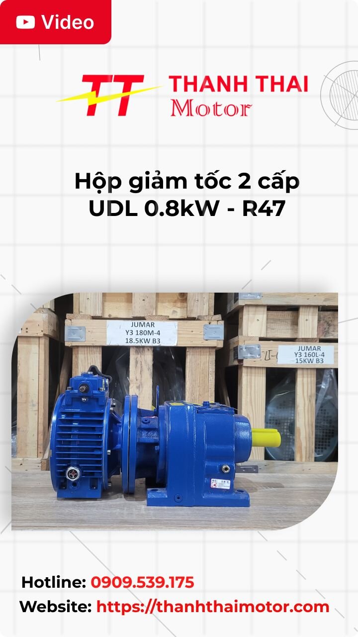 Thumb hộp giảm tốc 2 cấp UDL 0.8kW - R47