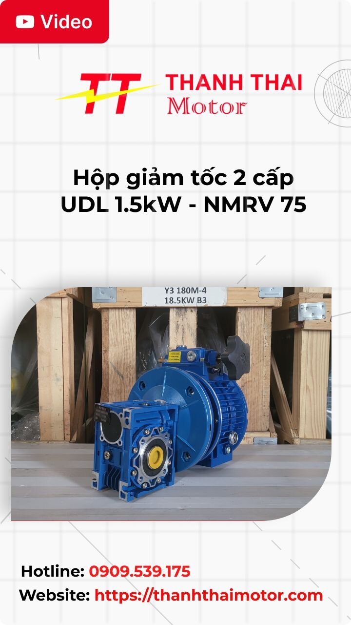 Thumb hộp giảm tốc 2 cấp UDL 1.5kW - NMRV 75