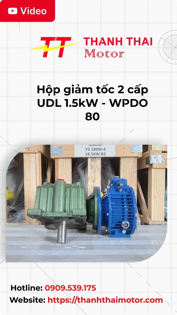 thumb Hộp giảm tốc 2 cấp UDL 1.5kW - WPDO 80