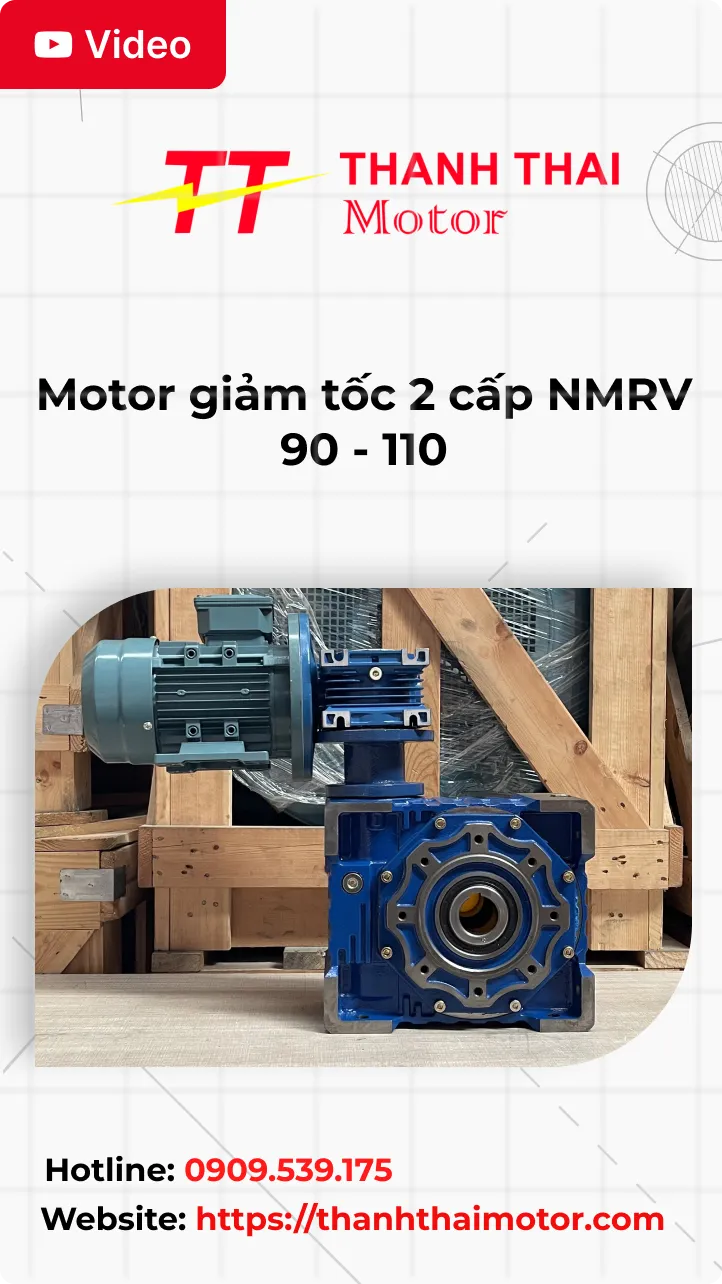 thumb motor giảm tốc 2 cấp NMRV 90 - 110
