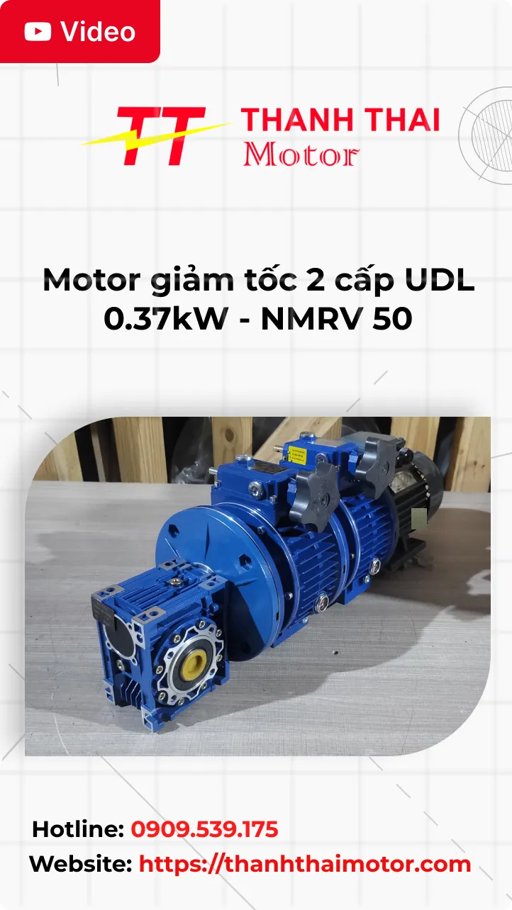 thumb motor giảm tốc 2 cấp UDL 0.37kW - NMRV 50