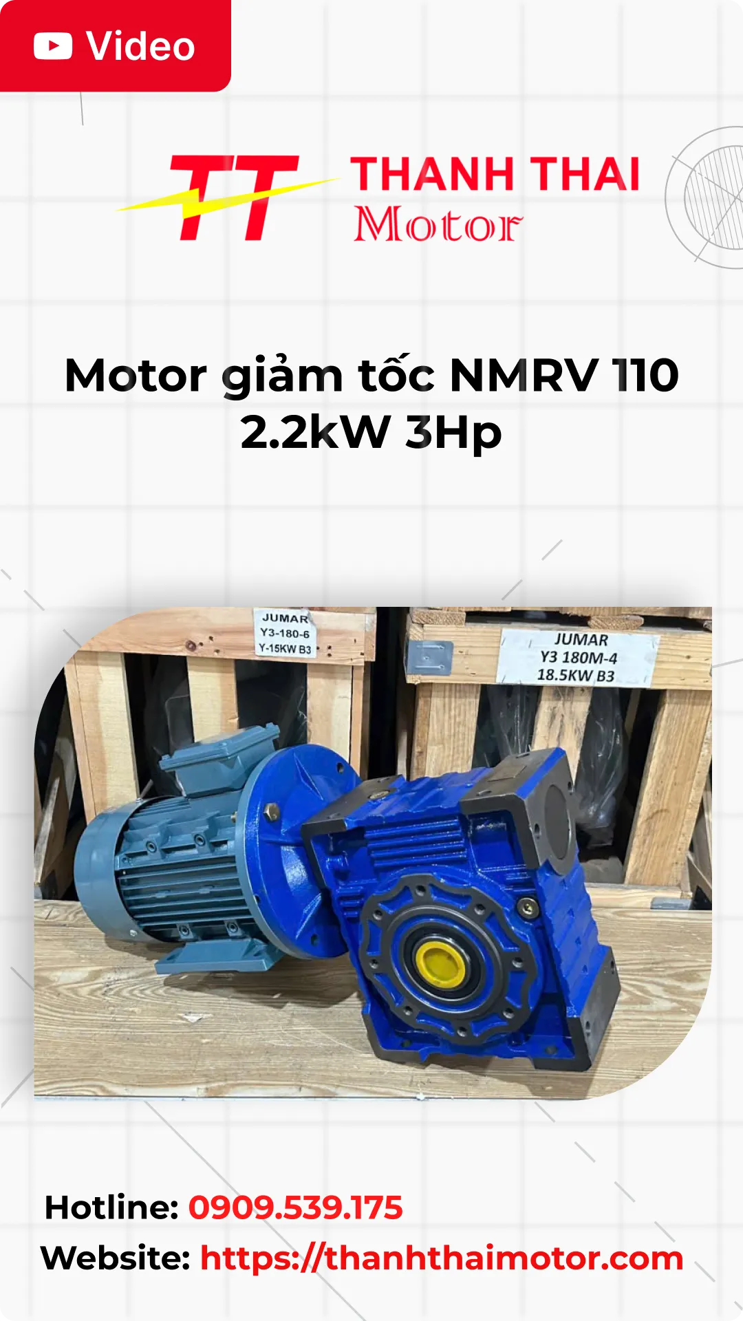 Thumb motor giảm tốc NMRV 110 2.2kW 3Hp