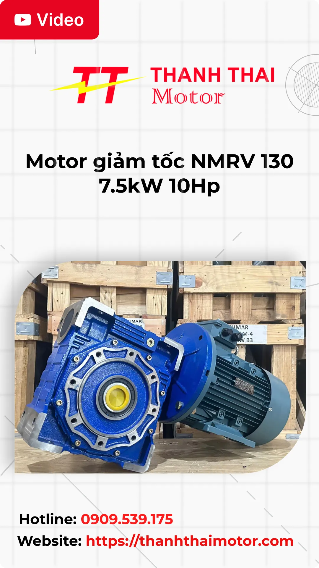 Thumb motor giảm tốc NMRV 130 7.5kW 10Hp
