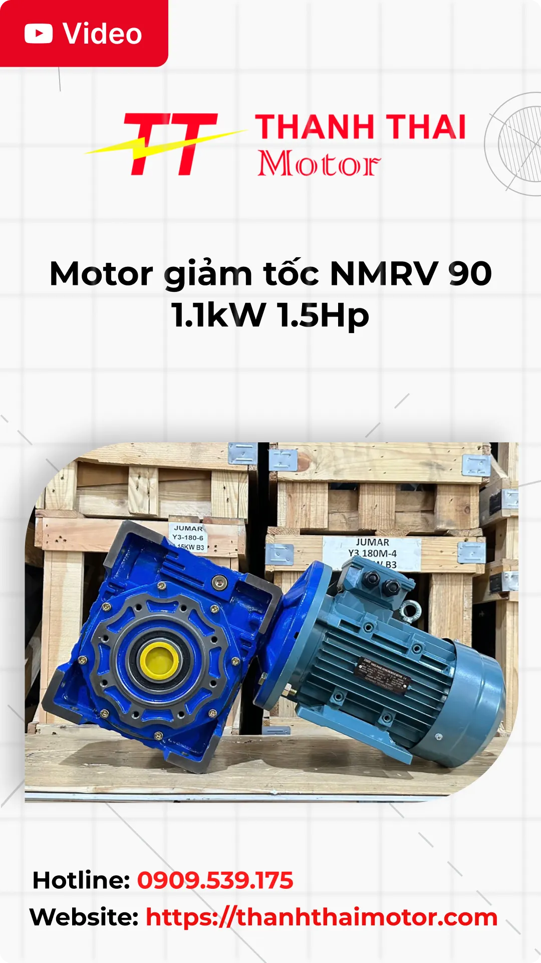 Thumb motor giảm tốc NMRV 90 1.1kW 1.5Hp