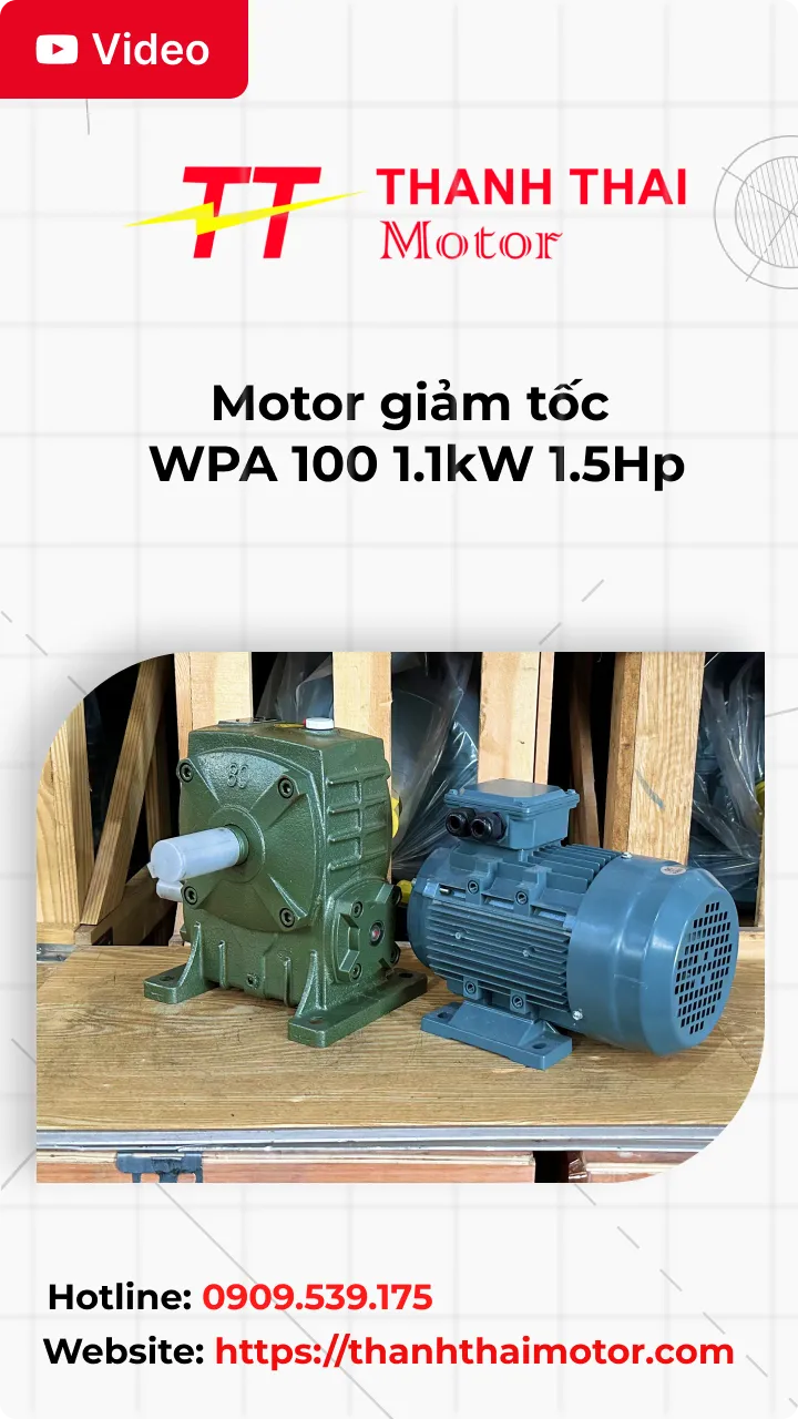 Motor giảm tốc WPA 100 1.1kW 1.5Hp