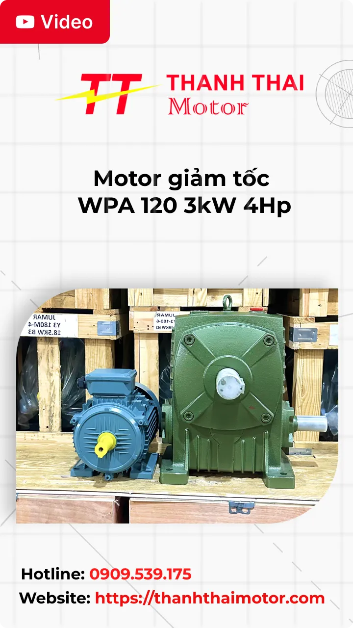 Motor giảm tốc WPA 120 3kW 4Hp