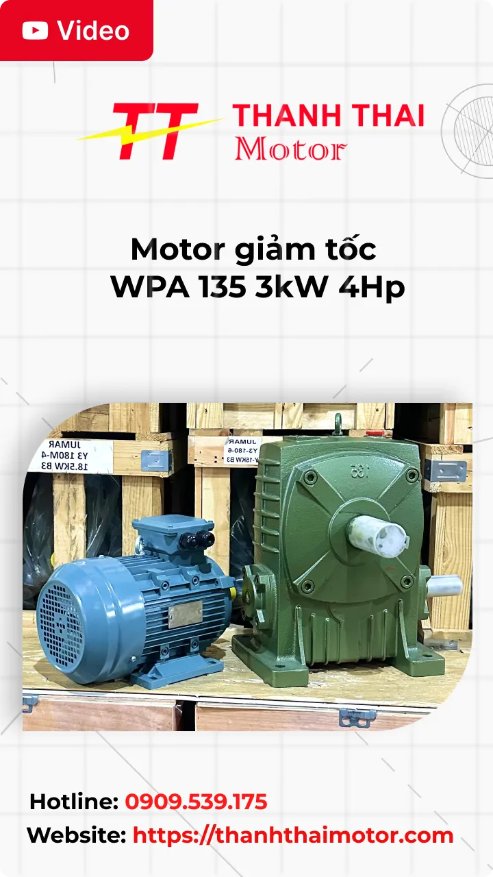 Motor giảm tốc WPA 135 3kW 4Hp