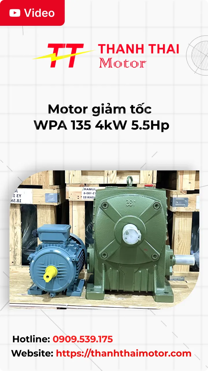 Motor giảm tốc WPA 135 4kW 5.5Hp