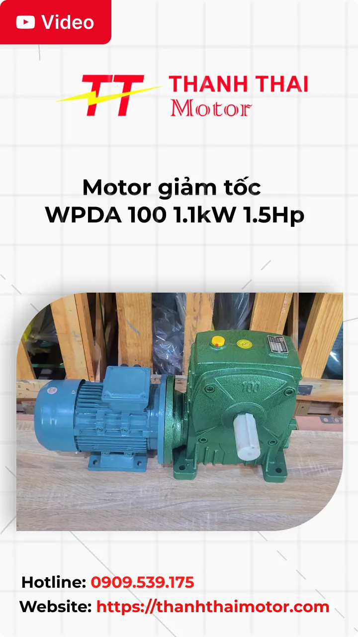 Motor giảm tốc WPDA 100 1.1kW 1.5Hp