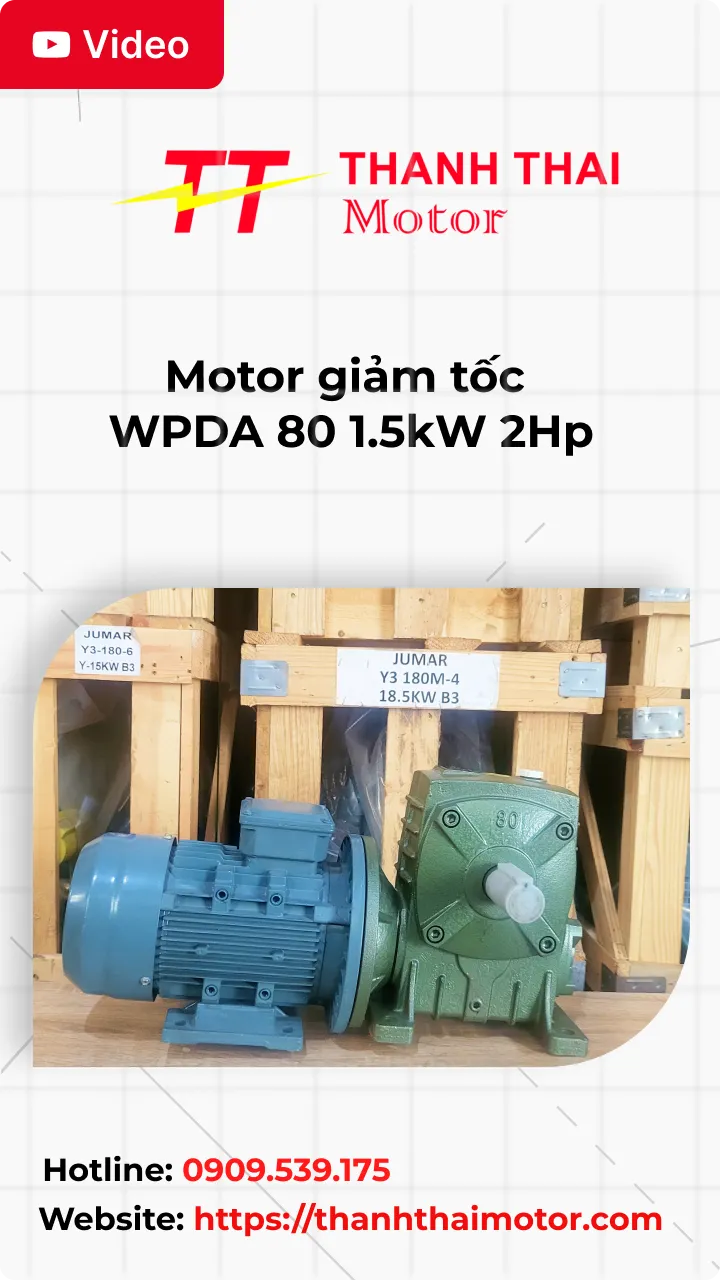 Motor giảm tốc WPDA 80 1.5kW 2Hp