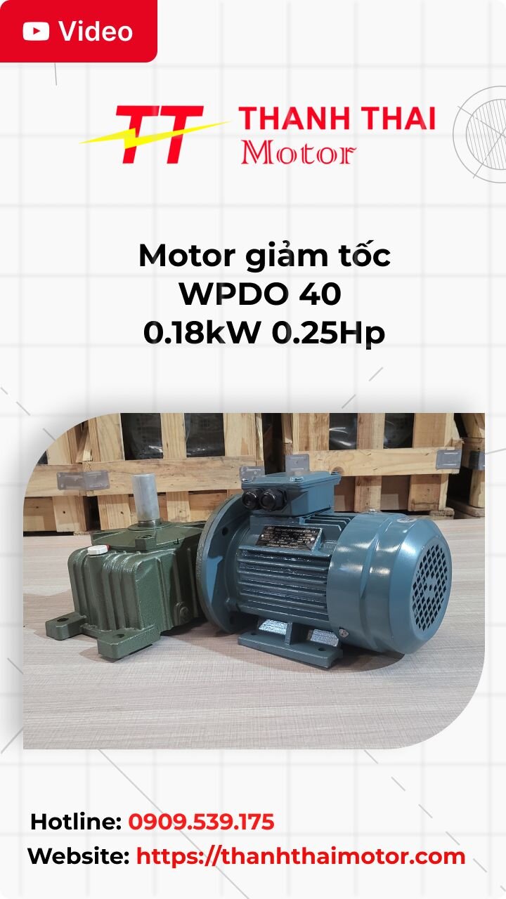 thumb Motor giảm tốc WPDO 40 0.18kW 0.25Hp