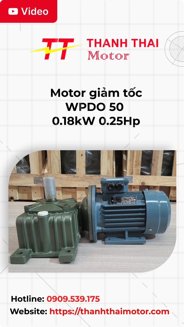 Thumb motor giảm tốc WPDO 50 0.18kW 0.25Hp